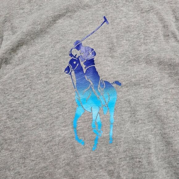 Polo Ralph Lauren Pony Logo Fleece Hoodie Jacket Full Zip S Unisex Grey Blue New - Picture 7 of 7